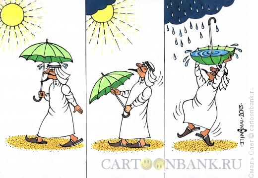 Карикатура: Дождь в пустыне, Смаль Олег