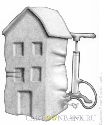 Карикатура: надувной дом, Далпонте Паоло