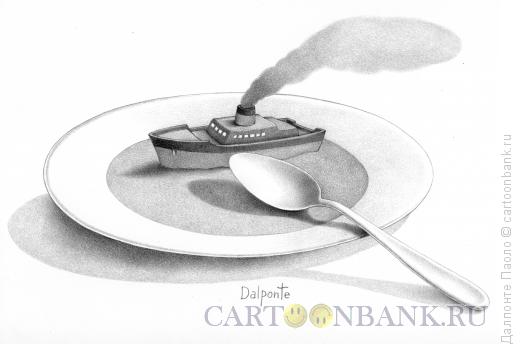 Карикатура: Большая тарелка супа, Далпонте Паоло