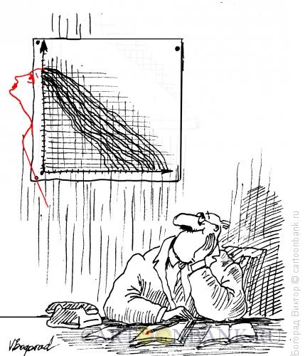 Карикатура: Влюбленный экономист, Богорад Виктор