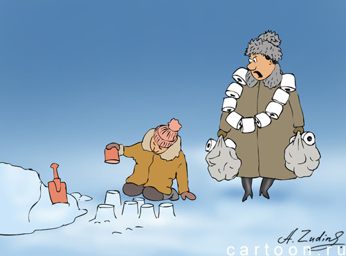 Карикатура: Товар первой необходимости, Александр Зудин