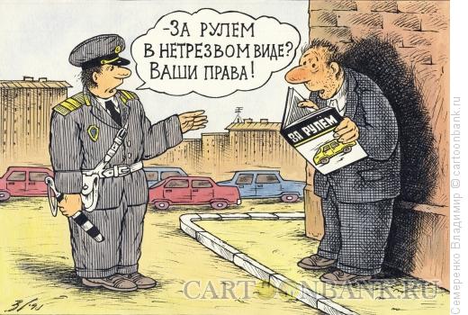 Карикатура: Проверка документов, Семеренко Владимир