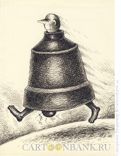 Карикатура: Ходячий колокол, Семеренко Владимир