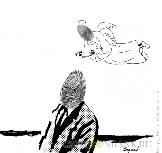 Карикатура: Криминал и его ангел, Богорад Виктор