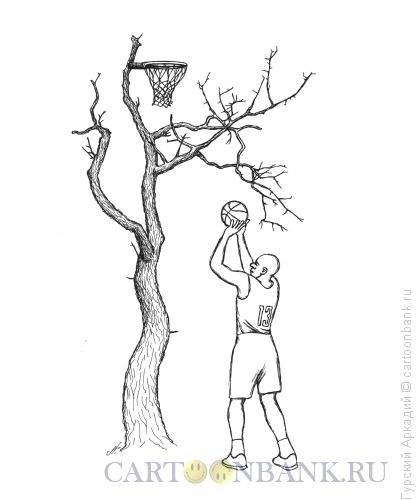Карикатура: баскетболист, Гурский Аркадий