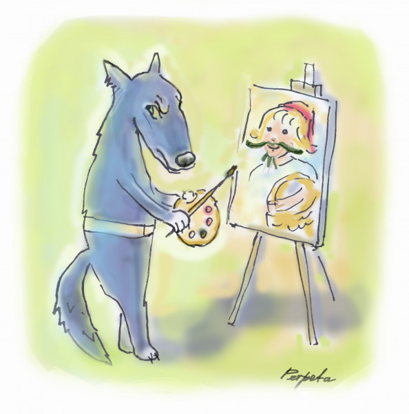 Карикатура: Волк., Perpeta