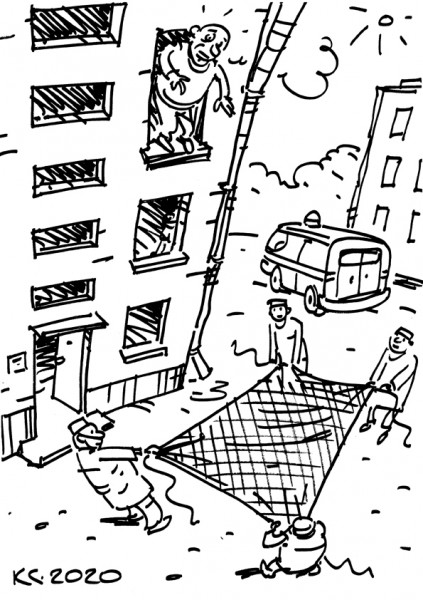 Карикатура: Спасательная повязка, Вячеслав Капрельянц