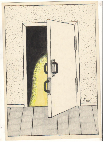 Карикатура: Дверь, Минаев Вяч
