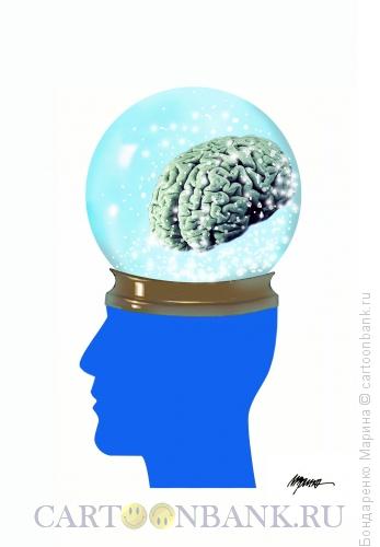 Карикатура: Сотрясение,Мозг, Голова, Шар, Бондаренко Марина