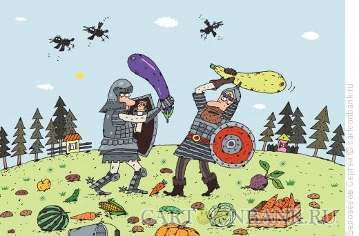 Карикатура: Битва за урожай, Белозёров Сергей