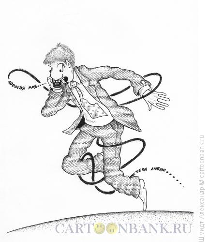 Карикатура: Споткнувшийся на словах (ч/б), Шмидт Александр