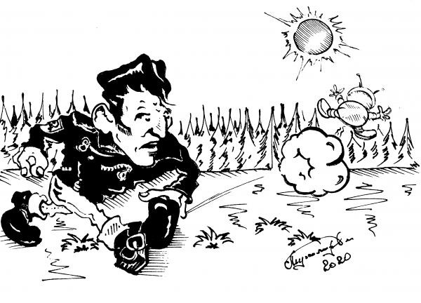 Карикатура: "ТВИСТ" С КОСМОНАВТОМ., Константин Мухоморов