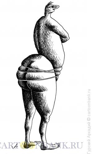 Карикатура: обнажённый, Гурский Аркадий