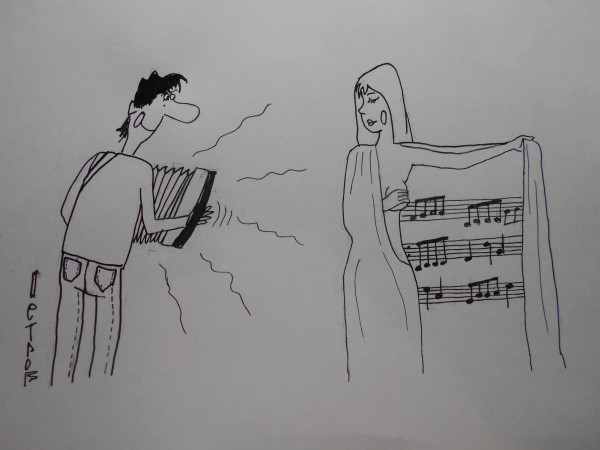 Карикатура: Женщина с покрывалом 28, Петров Александр