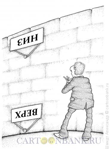Карикатура: Перевернутая стена, Шмидт Александр