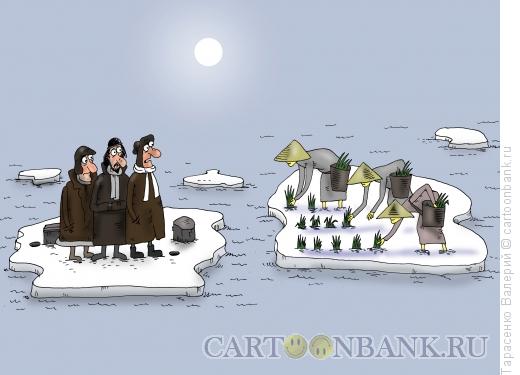 Карикатура: Ледоход, Тарасенко Валерий