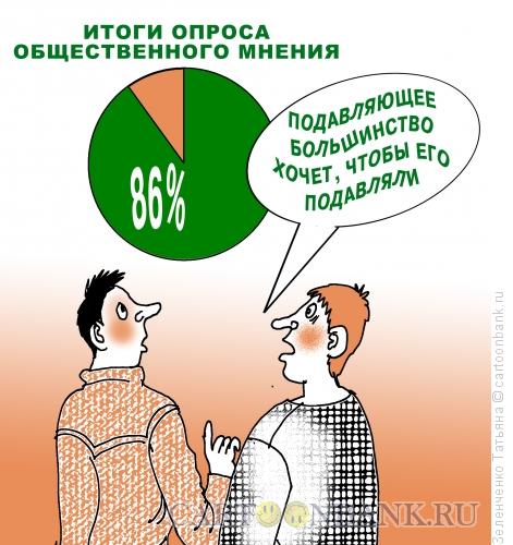 Карикатура: РЕЗУЛЬТАТЫ ОПРОСА, Зеленченко Татьяна