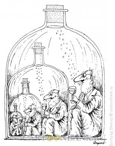 Карикатура: В бутылках, Богорад Виктор