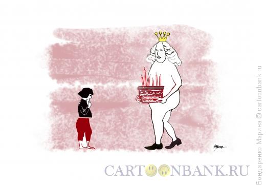 Карикатура: ГОЛЫЙ Король и МАЛЬЧИК, Бондаренко Марина