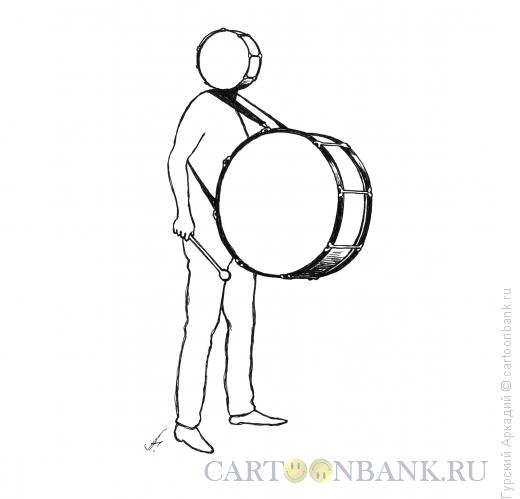 Карикатура: барабанщик, Гурский Аркадий