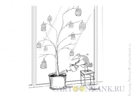 Карикатура: Комнатное растение, Богорад Виктор