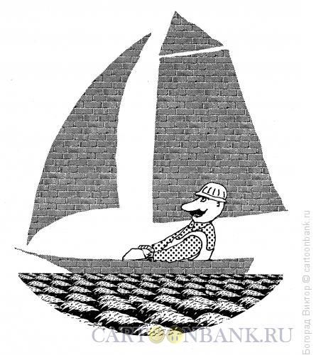 Карикатура: Отдых строителя, Богорад Виктор
