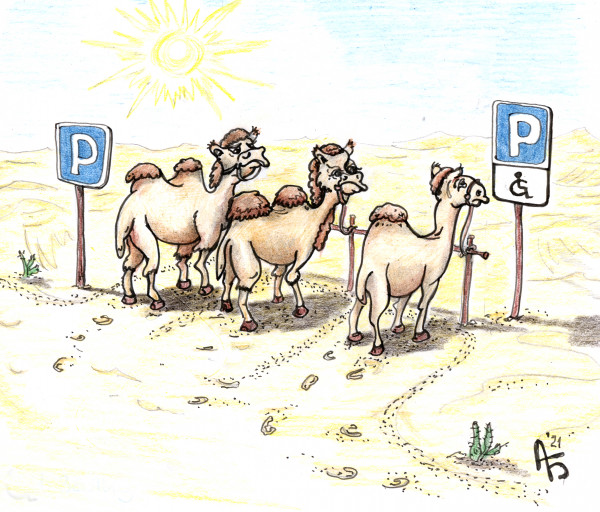 Карикатура: Верблюжья парковка, backdanov