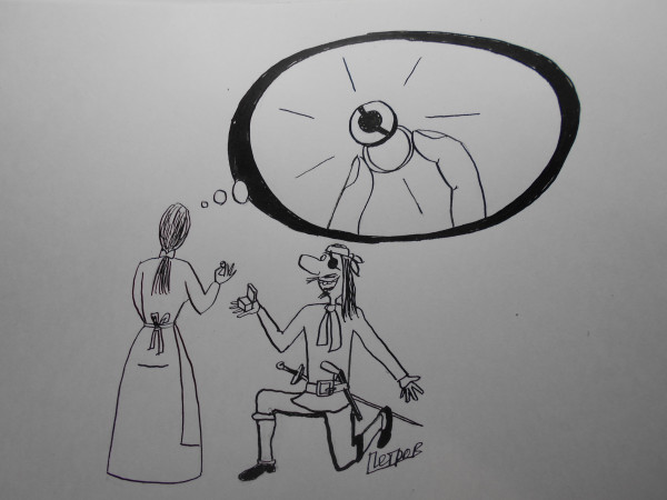 Карикатура: Пират женится, Петров Александр