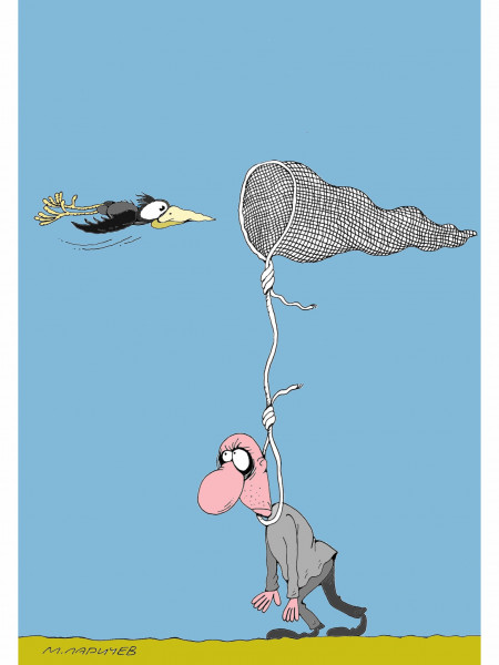 Карикатура: Птица, Михаил Ларичев