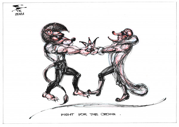 Карикатура: Борьба за корону ., Юрий Косарев
