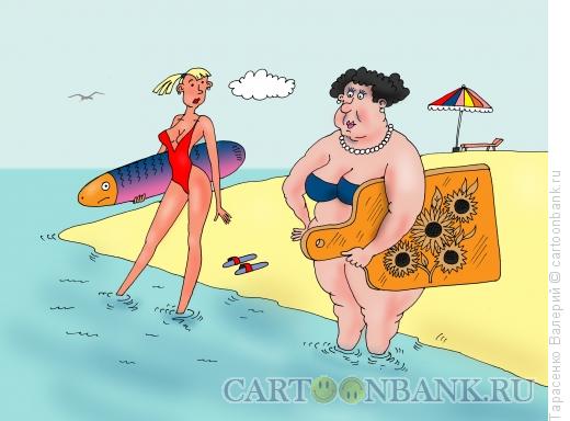 Карикатура: Пляж, Тарасенко Валерий