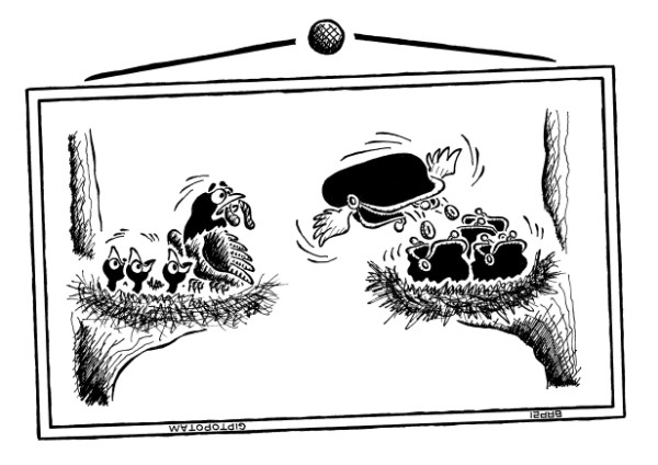 Карикатура: Чем дальше в лес, тем больше дро...зд, Giptopotam