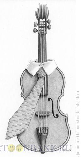 Карикатура: Элегантная скрипка, Далпонте Паоло