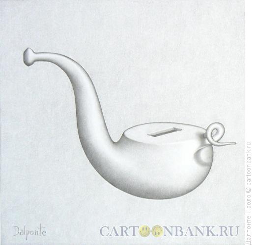Карикатура: трубка-копилка, Далпонте Паоло