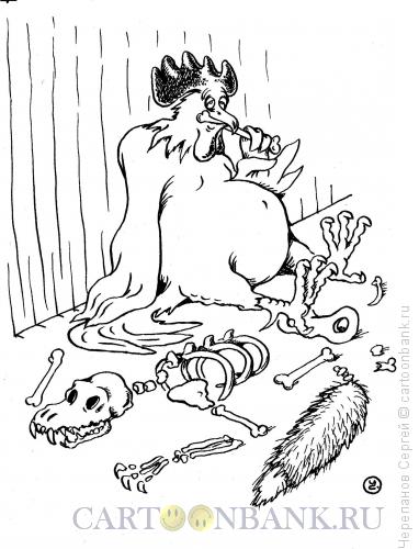 Карикатура: Петух-хищник, Черепанов Сергей
