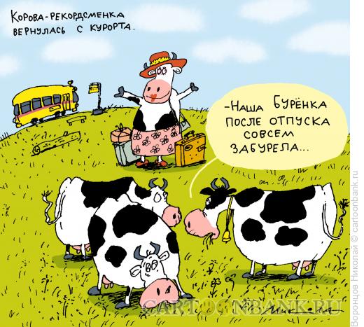 Карикатура: Бурёнка, Воронцов Николай