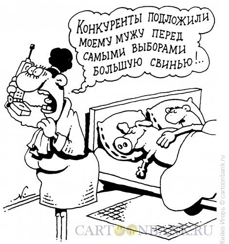 Карикатура: Большая свинья, Кийко Игорь