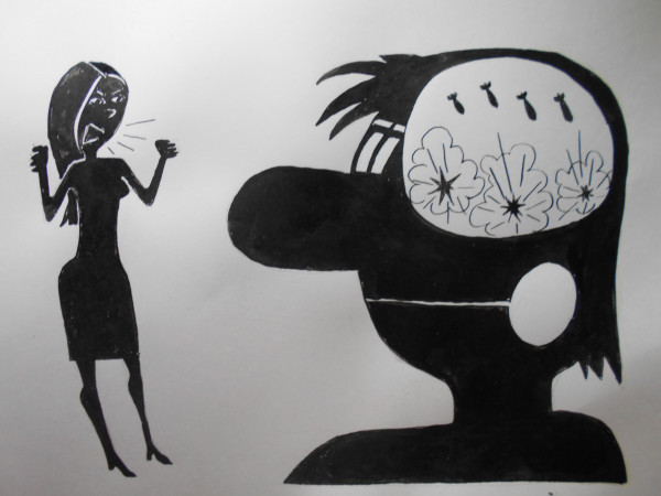 Карикатура: Мужчина и женщина(Женщина и мужчина), Петров Александр