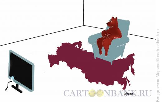 Карикатура: Медведь, Карта, Бондаренко Марина