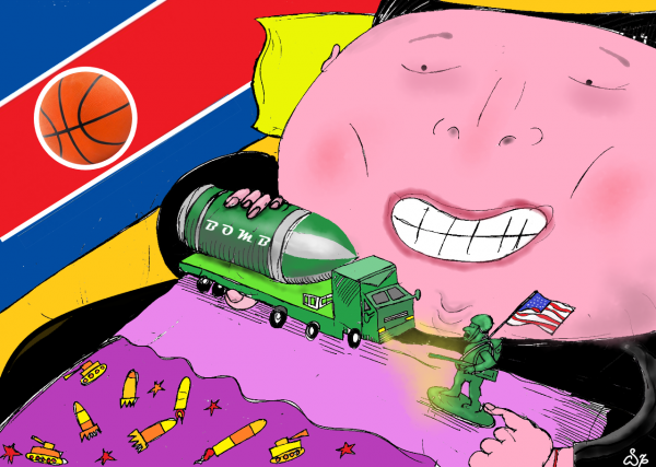 Карикатура: Человек-ракета, который любит баскетбол, Ипполит Сбодунов