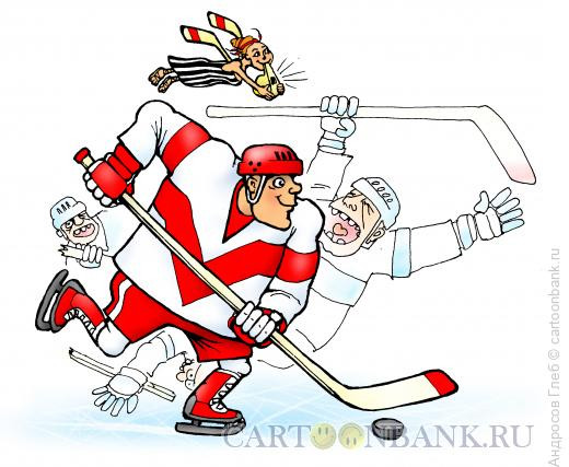 Карикатура: Вдохновение хоккеиста, Андросов Глеб