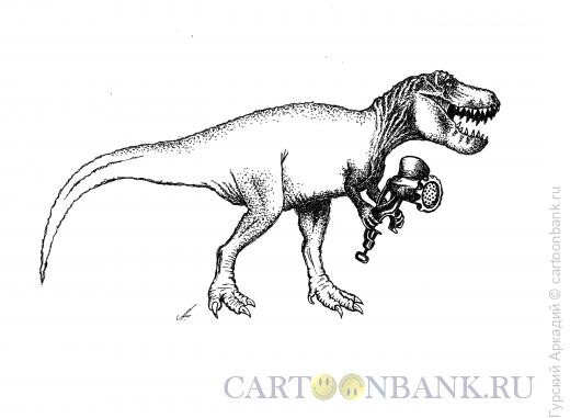 Карикатура: динозавр, Гурский Аркадий
