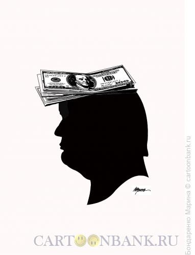 Карикатура: Трамп Деньги Прическа, Бондаренко Марина