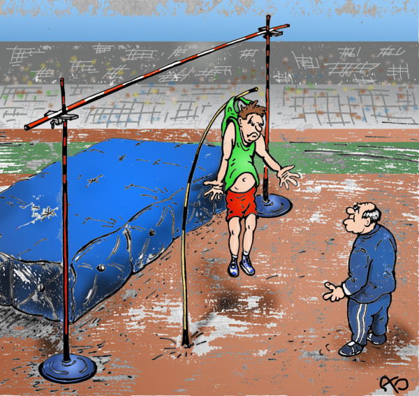 Карикатура: Заход на рекорд, backdanov
