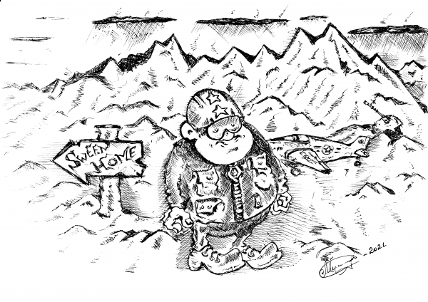 Карикатура: Прощайте скалистые горы...., Константин Мухоморов