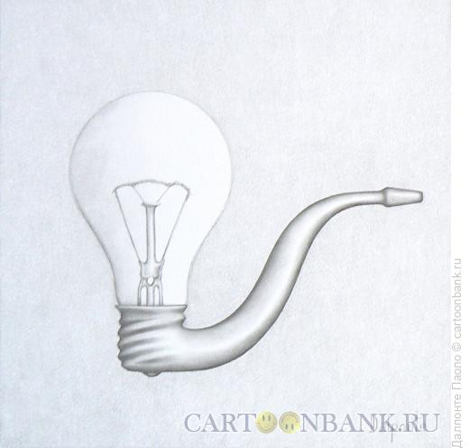 Карикатура: трубка-лампа, Далпонте Паоло