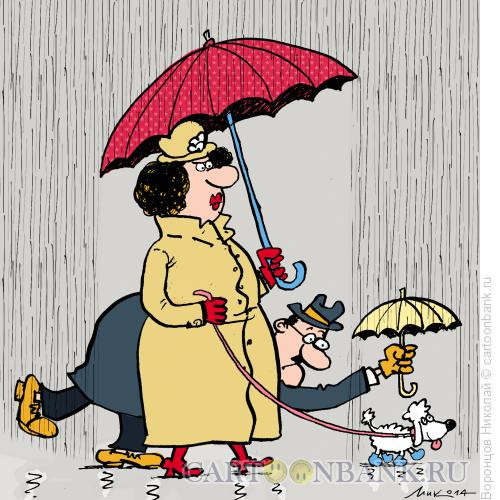 Карикатура: Дождь, Воронцов Николай