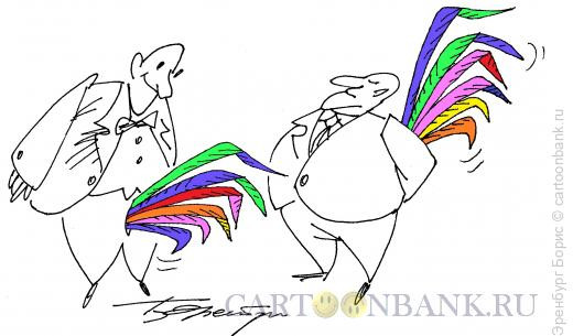 Карикатура: петушки, Эренбург Борис
