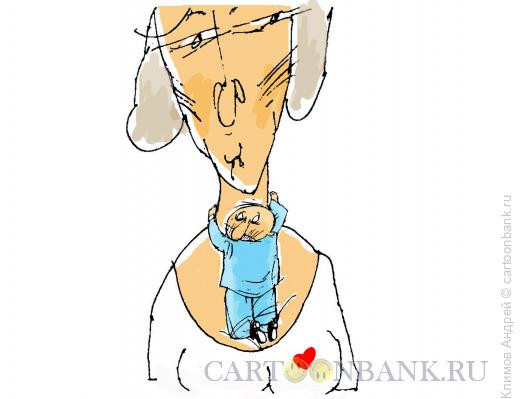 Карикатура: Мужчина на шее, Климов Андрей