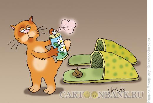 Карикатура: Интеллигентный кот, Иванов Владимир